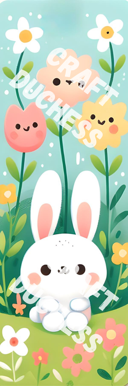 Lapin et fleurs